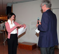 S. Margadonna Receiving the Young Scientists Award