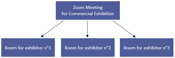 Zoom breakout rooms for commercial exhibition