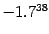 $-1.7^{38}$