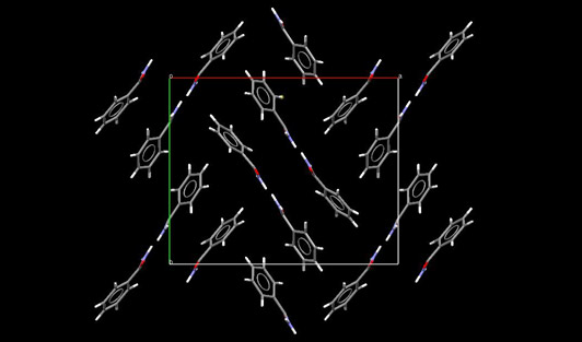 Crystal structure of Form II of benzamide showing the noncentric molecular dimer