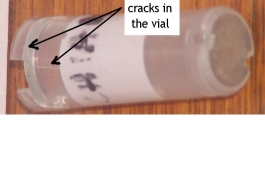 cracked vial