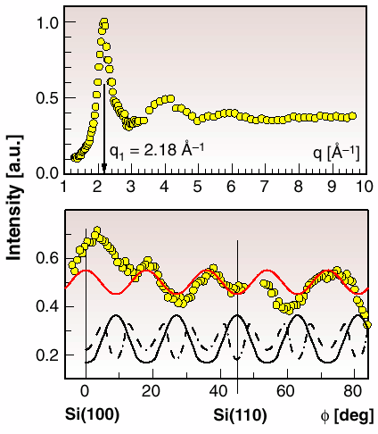 Local Structure of Liquid Pb at the Solid-Liquid Interface Si(001)-Pb(liq.)