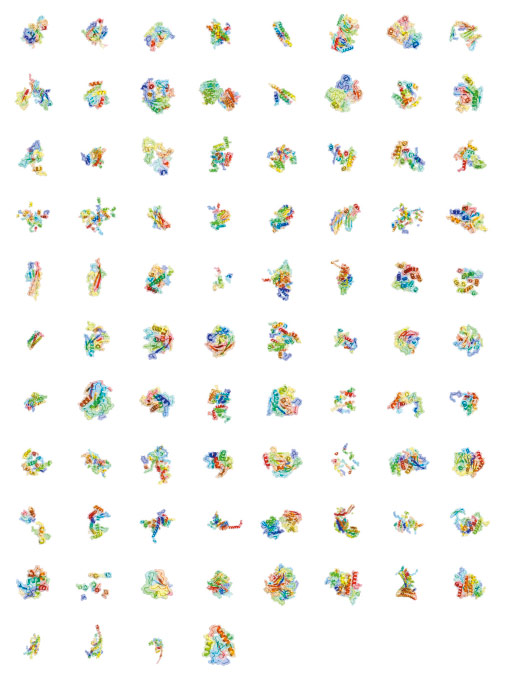 selection of structures that have been solved automatically