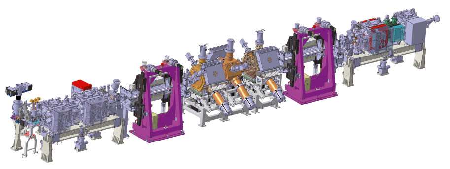 Layout of the lengthened ID23 straight section