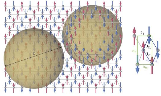 Illustration of the magnetostructurally inhomogeneous ground state of α-NaMnO2