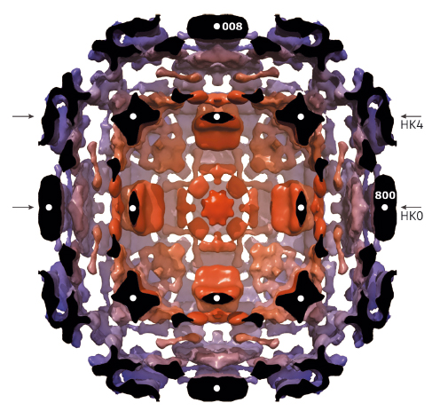 Isosurface representation of diffuse scattering in magnetite 