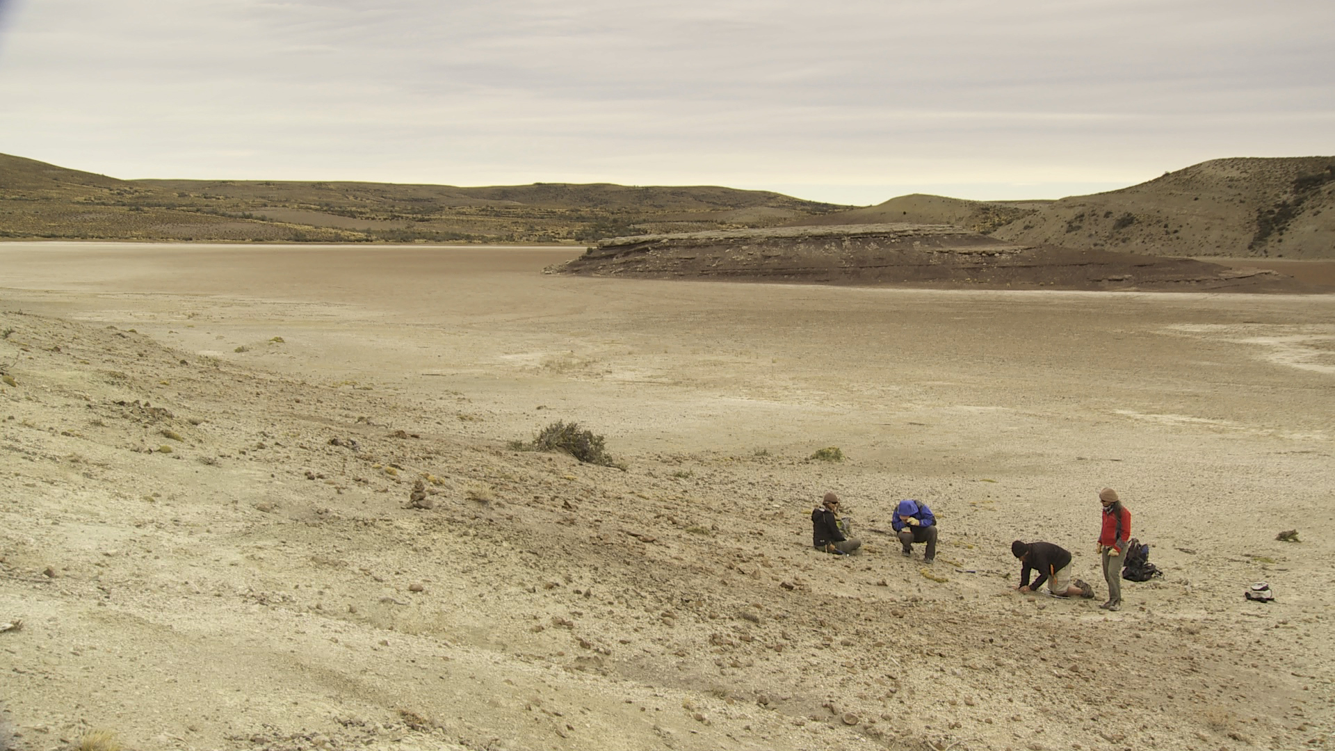 Shot from the field site, El Tranquilo formation, Central patagonia @Conicet-Documental.jp...