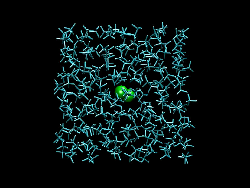 geminate recombination of iodine molecule