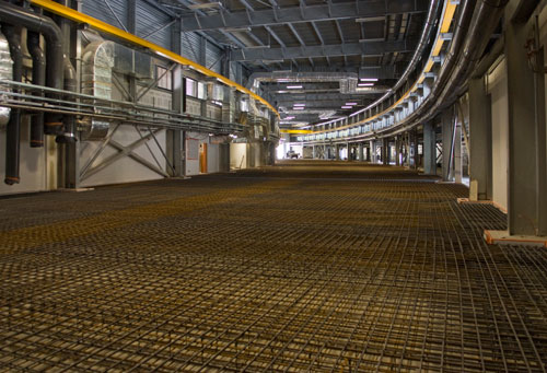 slab chartreuse steel grid