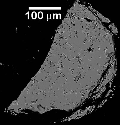 Image of an artificial moon rock sample.