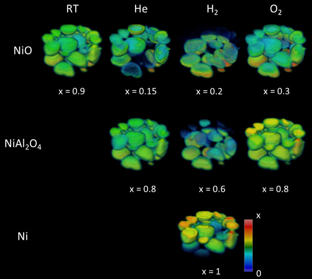 5D chemical evolution of the Ni-containing species in the catalyst bed