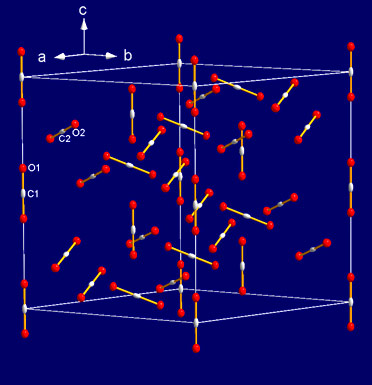 Unit cell of CO2 phase IV (R-3c)