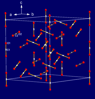 Unit cell of CO2 phase IV (R-3c)