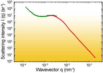 Absolute scattering intensity for a microporous membrane.