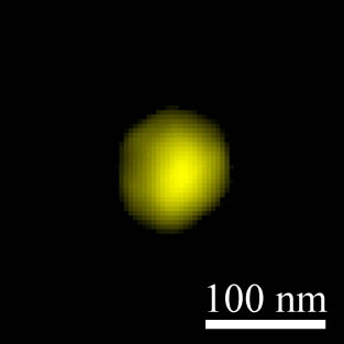 Reconstruction of a gold nanoparticle from its diffraction pattern