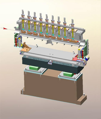 Design and mounting of the in-vacuum transfocator.